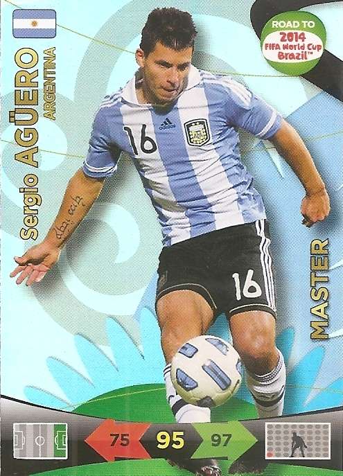 Sergio Aguero Signed 2014 Panini Prizm World Cup #13 – BGS 9 AUTO 10 main image 1